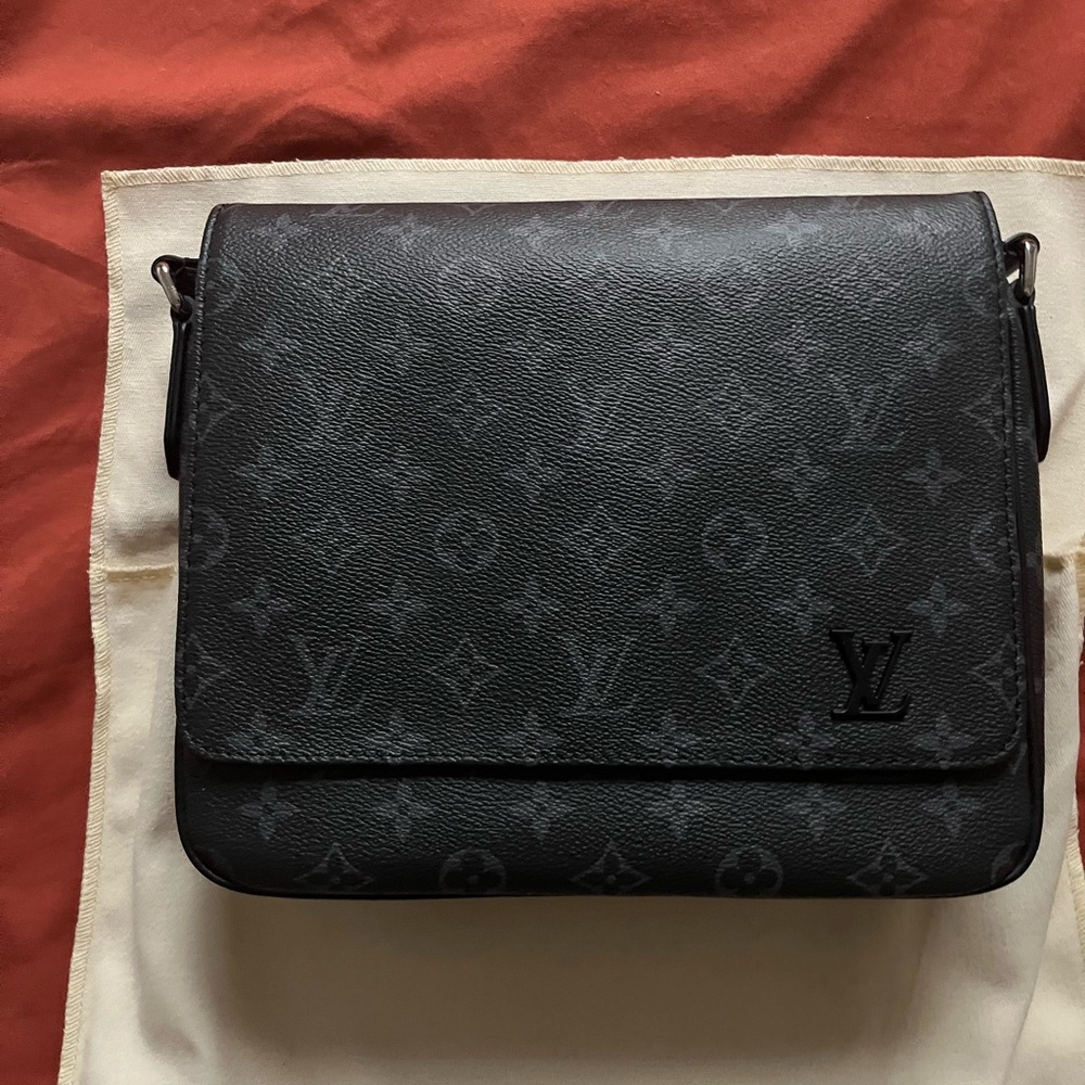Black Monogram Messenger Bag